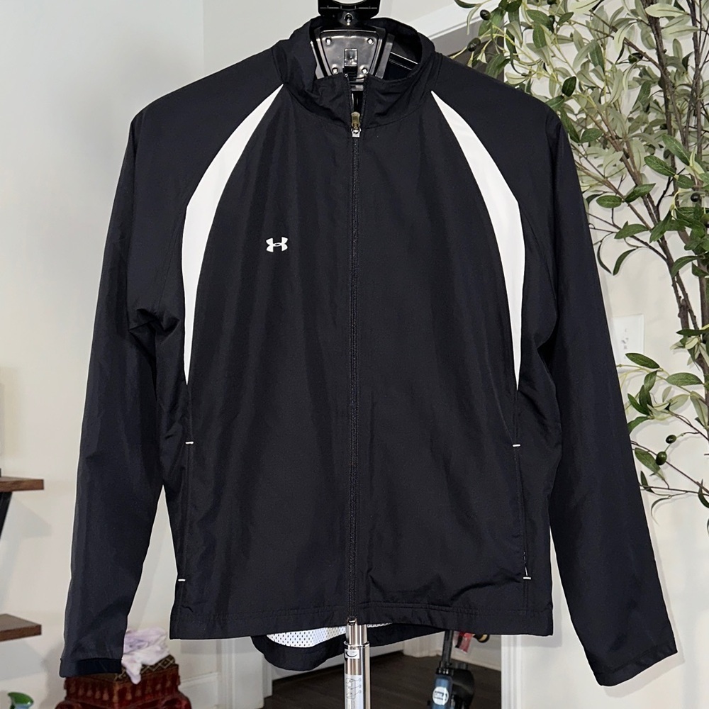 Under Armour Black and White Windbreaker Jacket